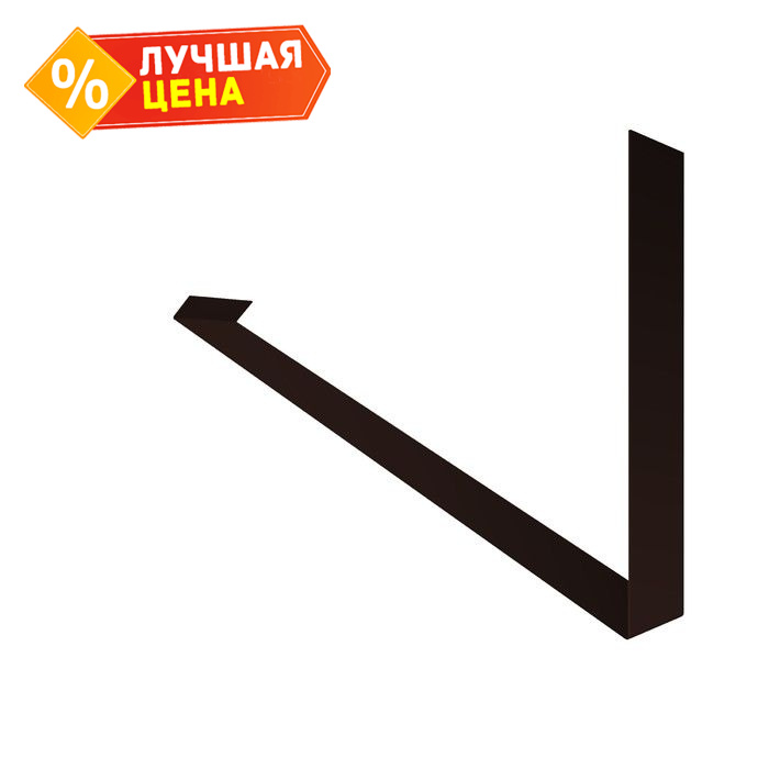 Планка примыкание верхнее к трубе фальц Grand Line 0,5 Quarzit Pro Matt RAL 8017