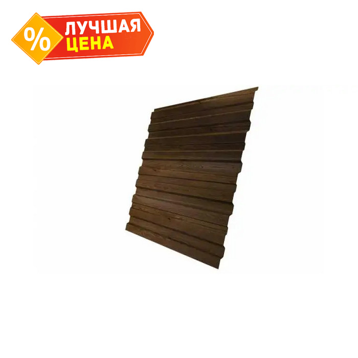 Профлист Grand Line C10В 0.45 Print Elite с пленкой Antique wood