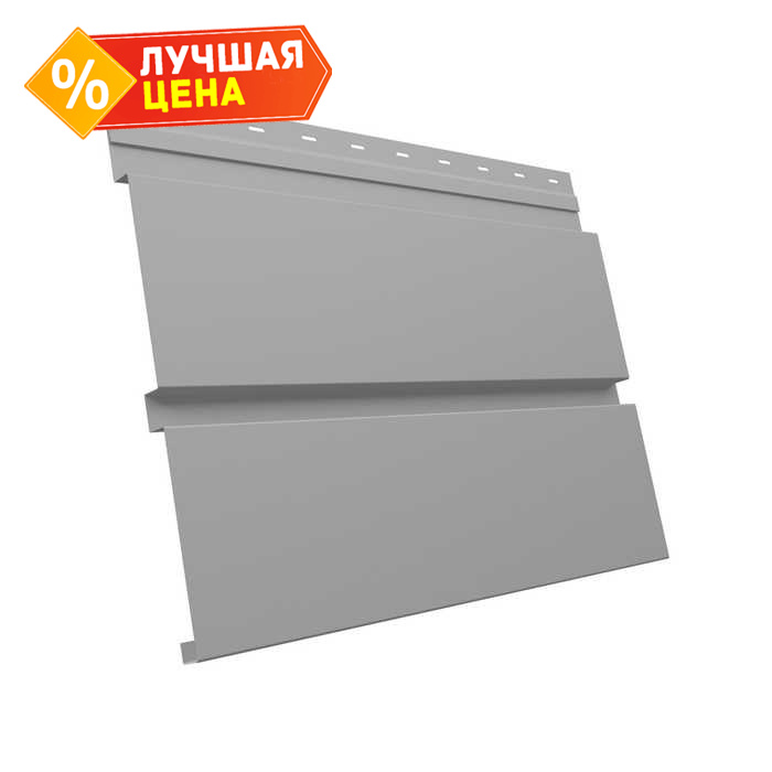 Металлический софит Квадро брус без перфорации 0,5 Satin RAL 7004 сигнальный серый