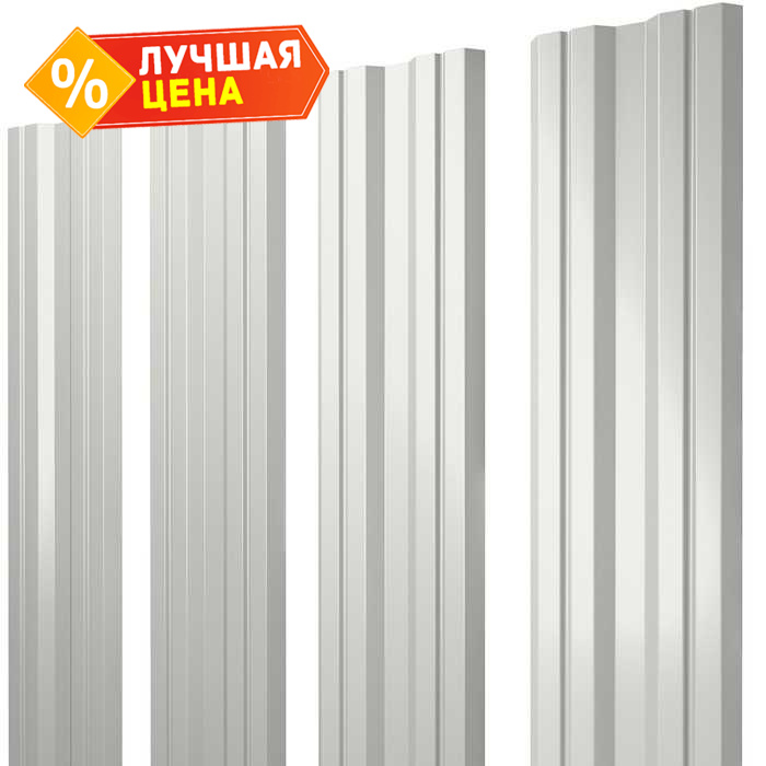 Штакетник Twin Grand Line 0,45 Drap RAL9003 Сигнальный Белый