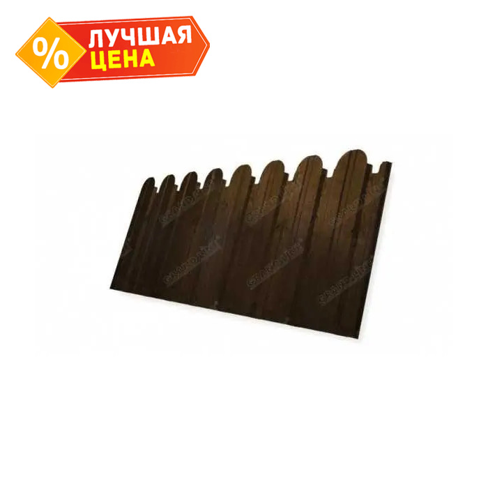 Профлист фигурный Grand Line C10A 0.4 Print Premium с пленкой Antique wood