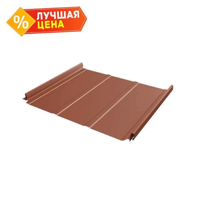 Фальцевая кровля Кликфальц Pro Line Grand Line 0,5 Velur X RAL 8004 Терракота