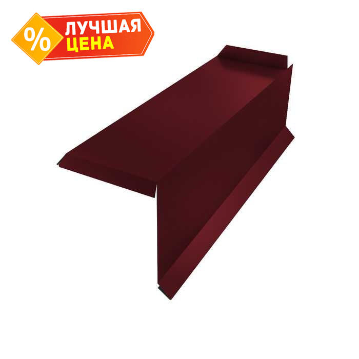 Планка торцевая сегментная 30мм Правая 0,5 Velur RAL 3005 красное вино