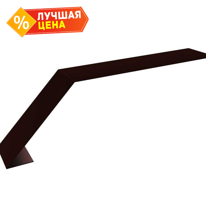 Планка капельник 100х60 0,5 Atlas с пленкой RR 32 темно-коричневый