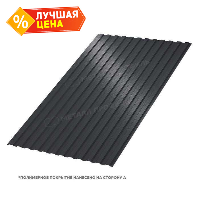 Профлист Металл Профиль МП10 0.5 VALORI Darkgrey, Темно-серый B