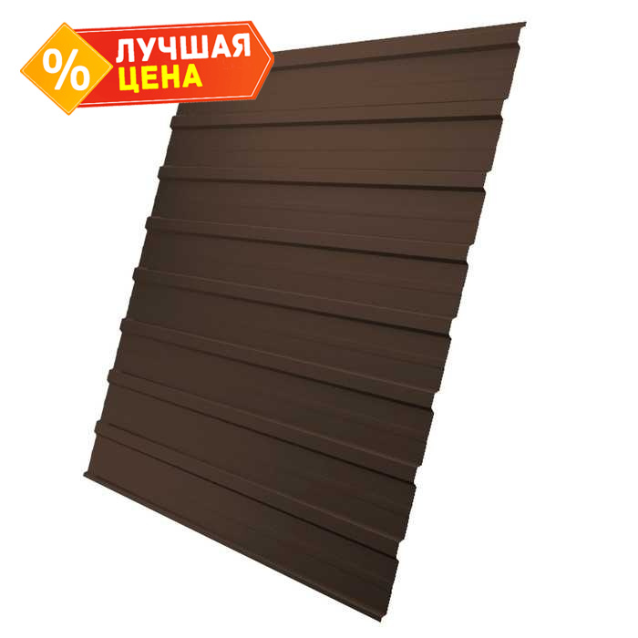 Профлист Grand Line C10A 0.5 GreenCoat Pural BT, matt RR 887 Шоколадно-коричневый