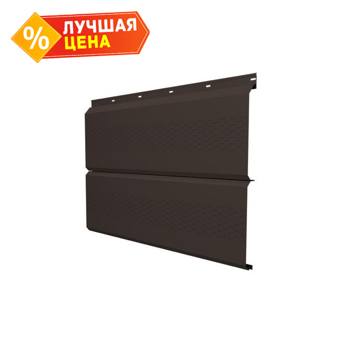 Софит ЭкоБрус с перфорацией 0,345 Grand Line 0,45 Drap с пленкой RR 32 темно-коричневый