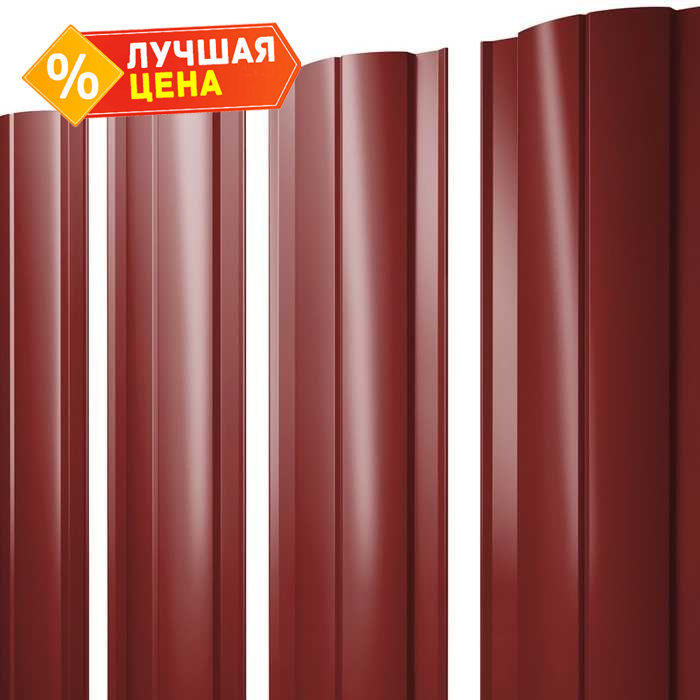 Штакетник Круглый Grand Line 0,45 Полиэстер RAL3011 Коричнево-Красный
