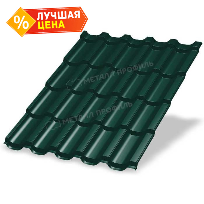 Металлочерепица Металл-Профиль Трамонтана-X 0,5 VikingMP® E RAL 6005 Зеленый мох