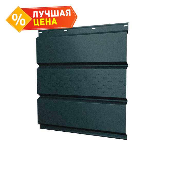 Софит металлический центральная перфорация 0,5 Velur с пленкой RAL 7016 антрацитово-серый