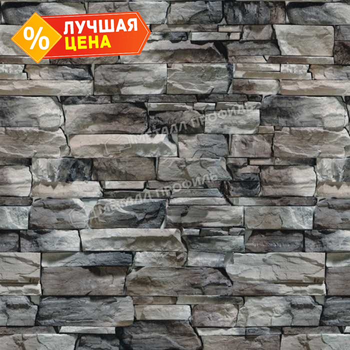 Планка примыкания нижняя 250х122х2000 (ECOSTEEL-01-БелыйКамень-0.5)