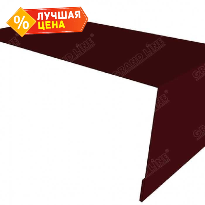Планка мансардная 0,4 PE с пленкой RAL 3005 красное вино