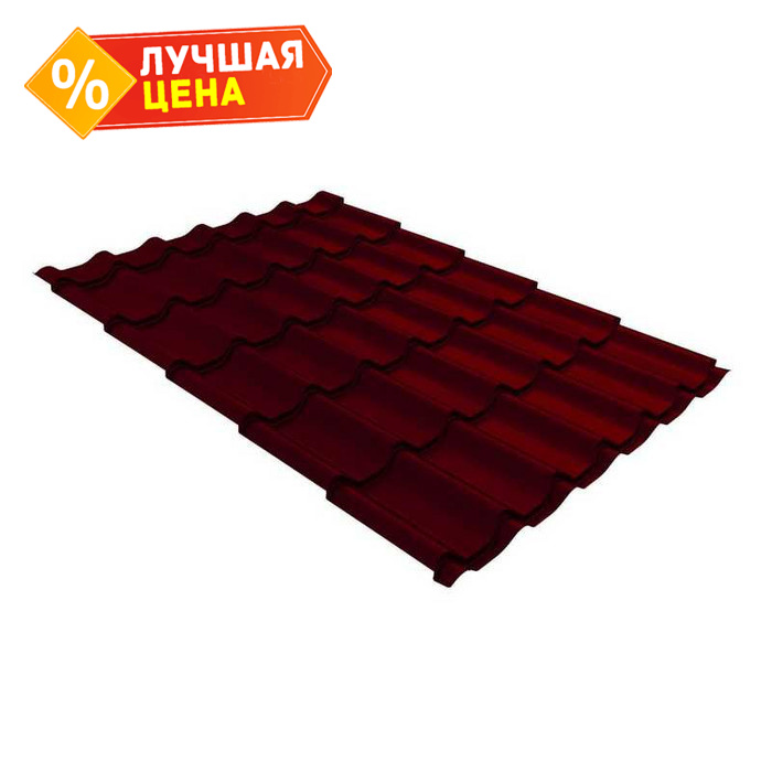 Металлочерепица Grand Line Classic 0,5 Satin RAL 3005 Красное вино