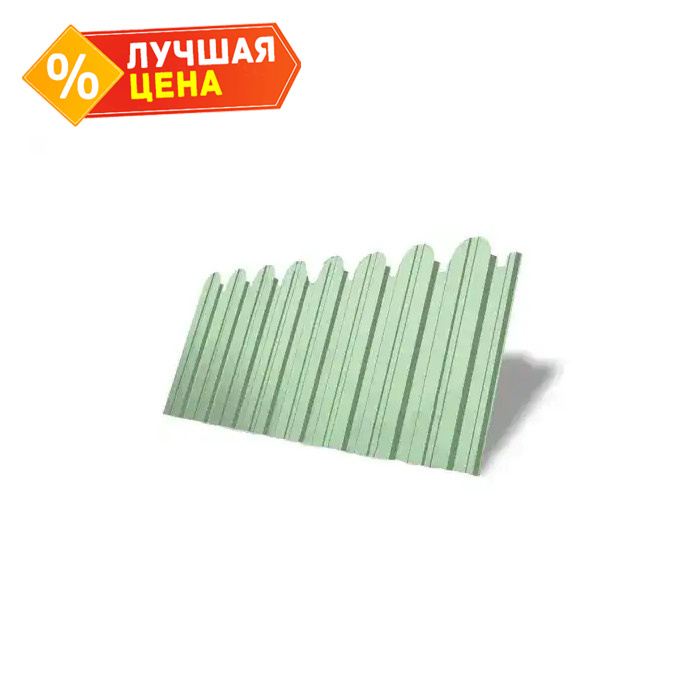 Профлист фигурный Grand Line C8A 0.45 Полиэстер RAL 6019 Бело-зеленый