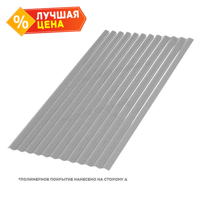 Профлист Металл Профиль МП18 0.7 Полиэстер RAL 9006 Бело-алюминиевый B