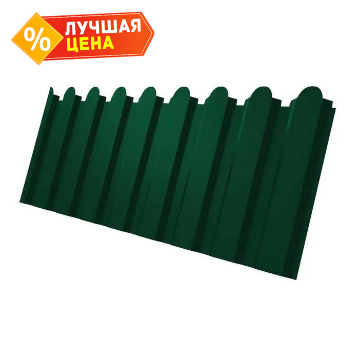 Профлист фигурный Grand Line C20A 0.45 Полиэстер RAL 6005 Зеленый мох