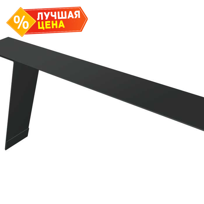Планка карнизная фальц Grand Line 130х80 0,45 PE с пленкой RAL 7005 мышино-серый