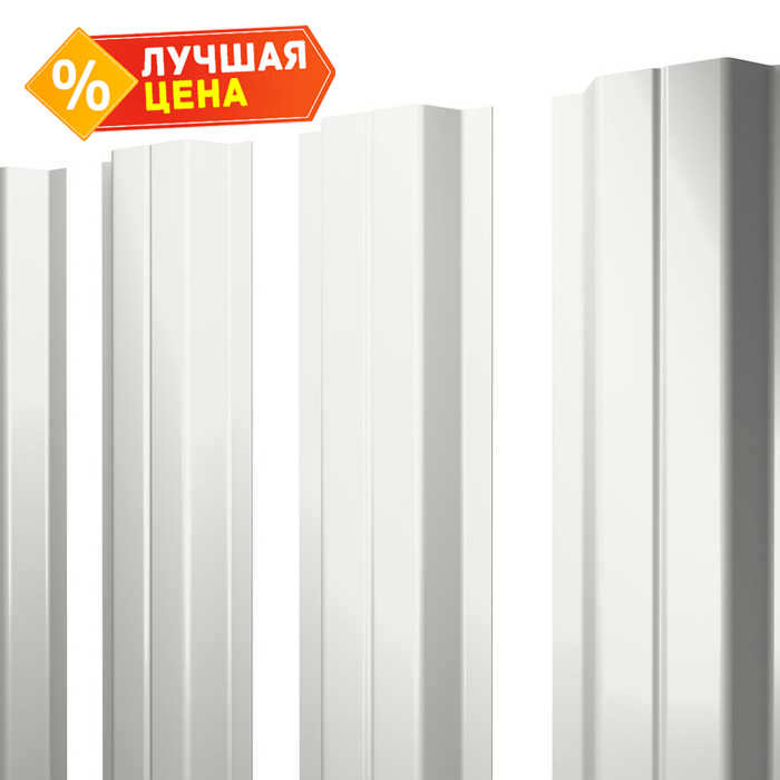 Штакетник П-образный А Grand Line 0,4 Полиэстер RAL9003 Сигнальный Белый