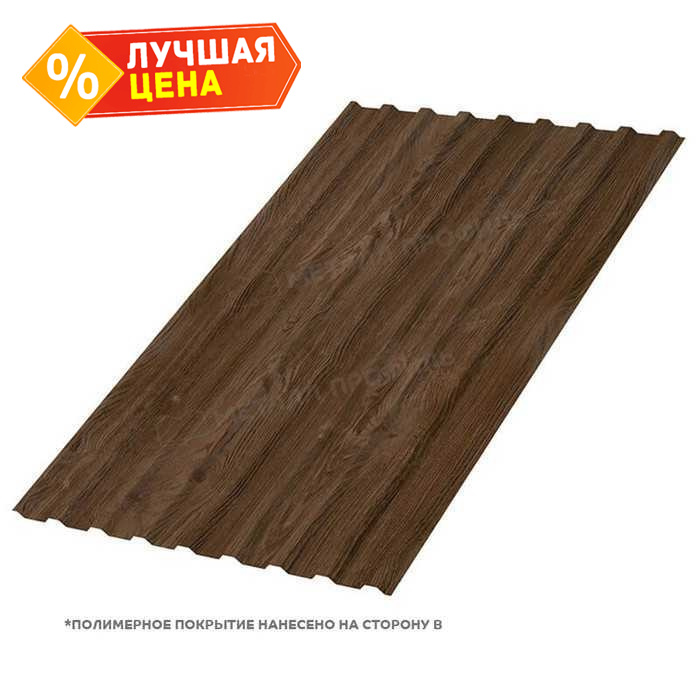 Профлист Металл Профиль МП20 0.5 ECOSTEEL® матовый Мореный дуб A