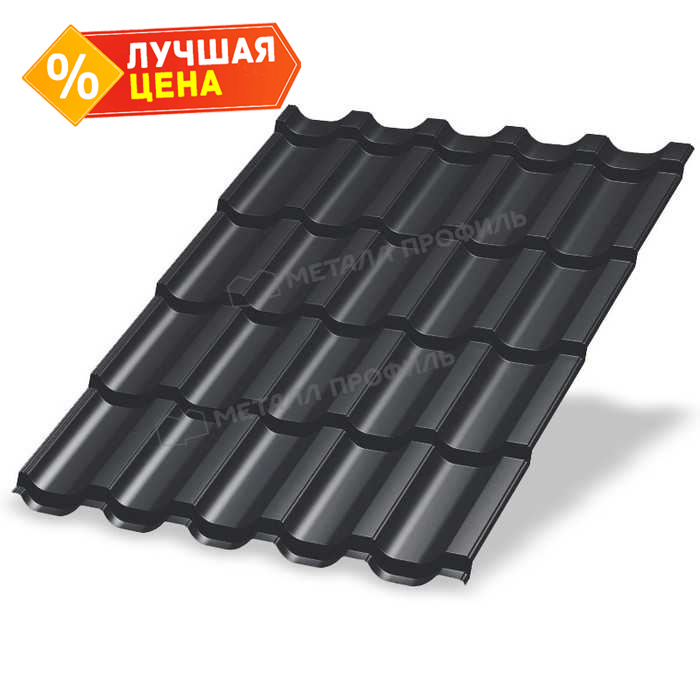 Металлочерепица Металл-Профиль Трамонтана-XL 0,5 VikingMP® E RAL 7024 Серый графит