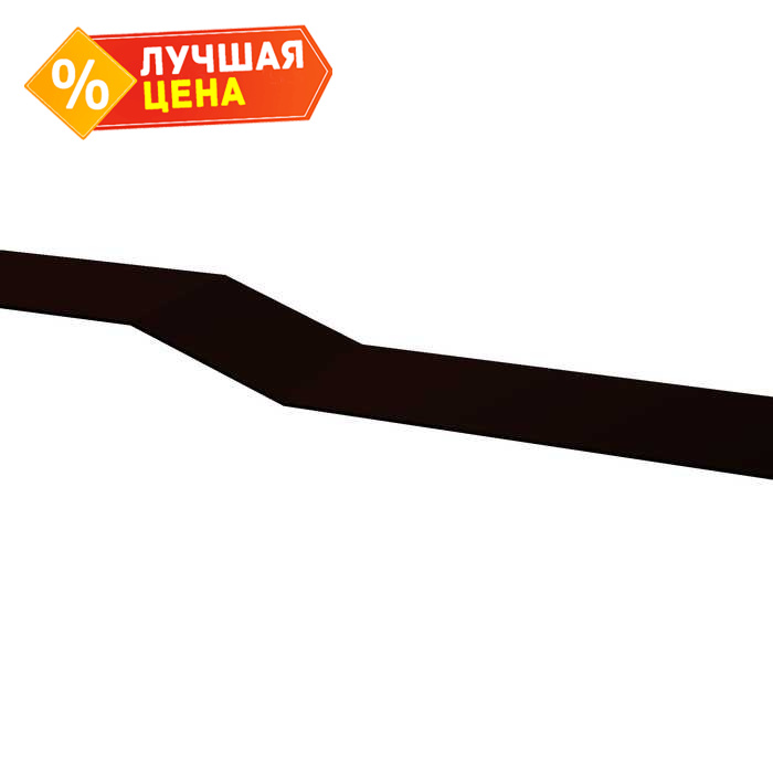 Планка крепежная фальц Grand Line 0,5 Quarzit lite с пленкой RR 32 темно-коричневый