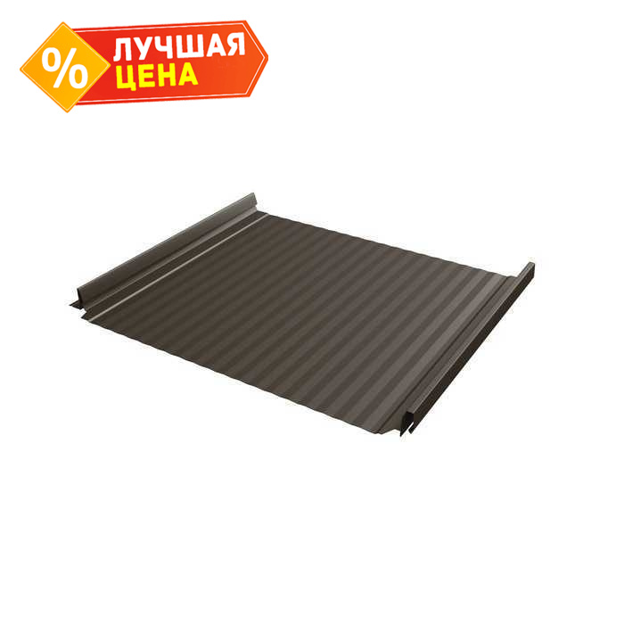Фальцевая кровля Кликфальц Pro Gofr Grand Line 0,5 PurPro Matt (275) RR 32 Темно-Коричневый
