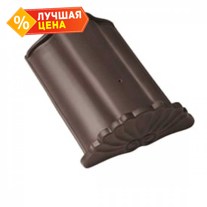 Начальная коньковая черепица Braas Рубин 13V темно-коричневый