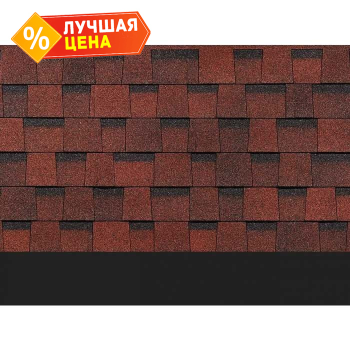 Ламинированная черепица Docke DRAGON EUROPA Красный