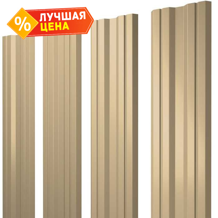 Штакетник Twin Grand Line 0,4 Полиэстер RAL1014 Слоновая Кость