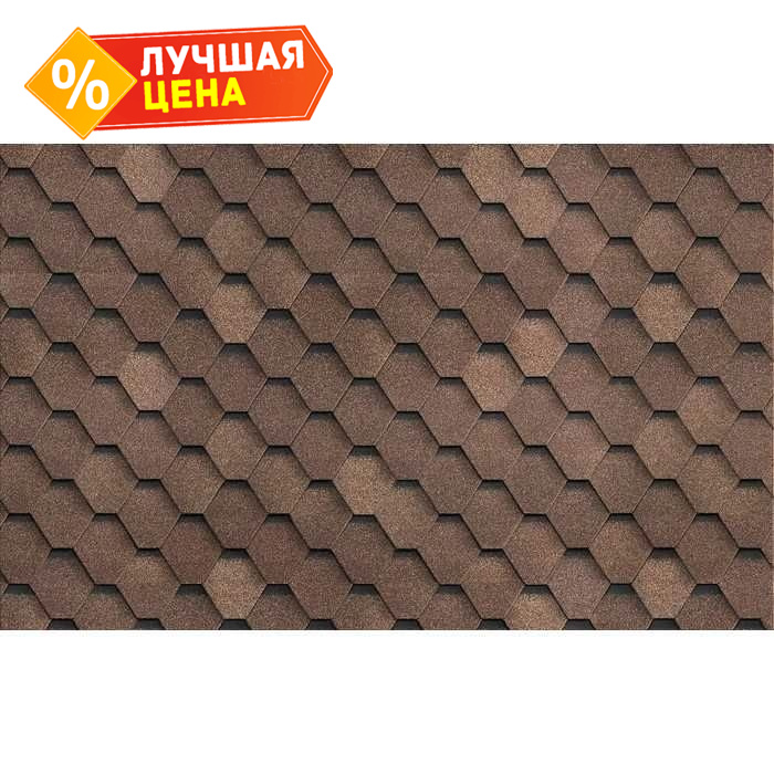 Гибкая черепица Технониколь Шинглас Самба Янтарь