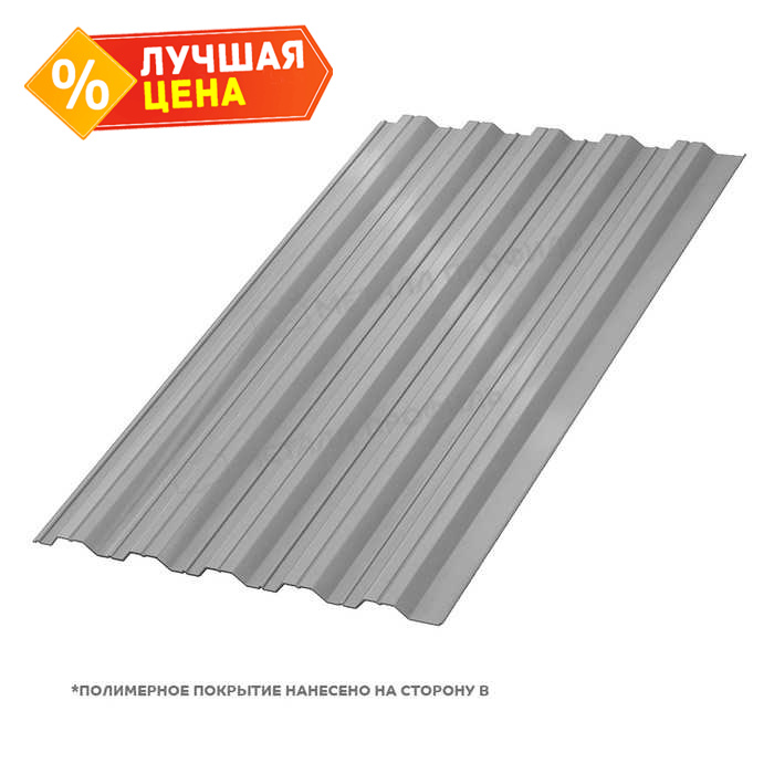 Профлист Металл Профиль HC35 0.7 Полиэстер RAL 9006 Бело-алюминиевый A