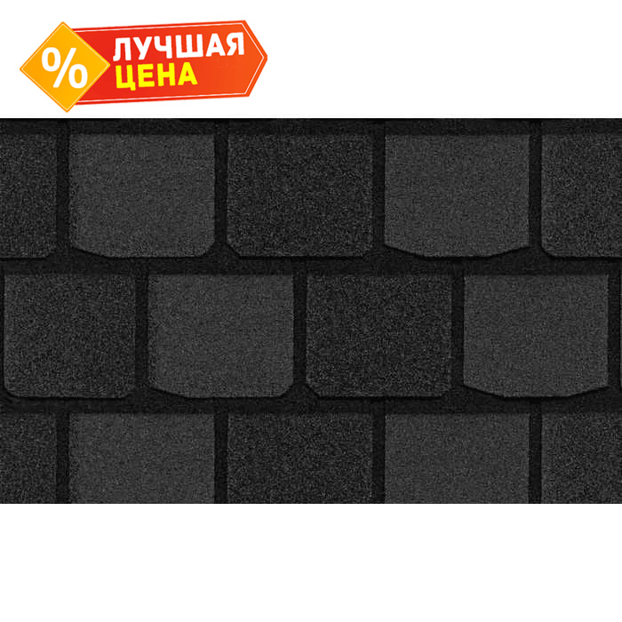 Гибкая черепица CertainTeed Highland Slate Black Granite