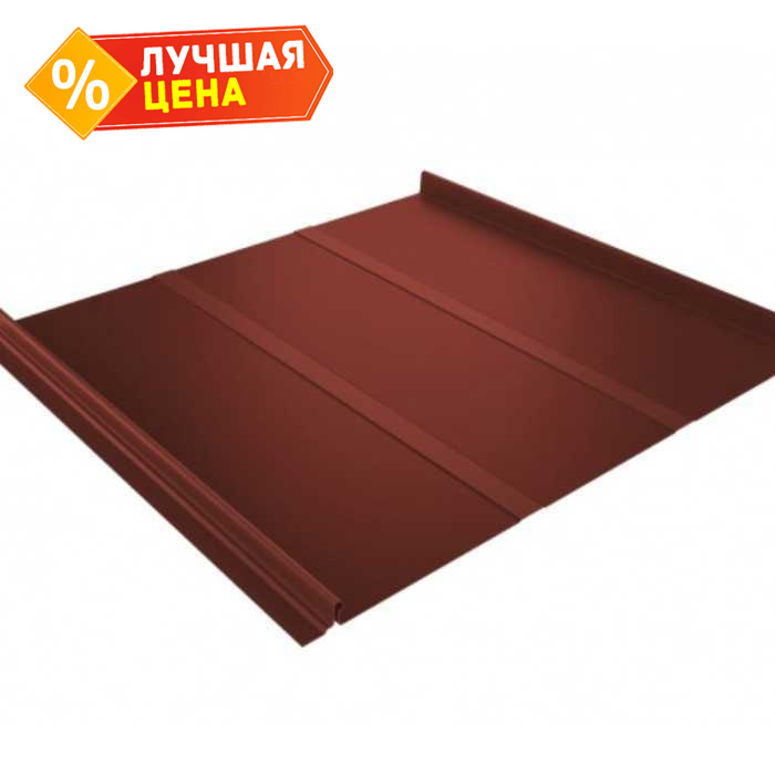 Фальцевая кровля Кликфальц Grand Line 0,5 Satin Matt RAL 8004 Терракота