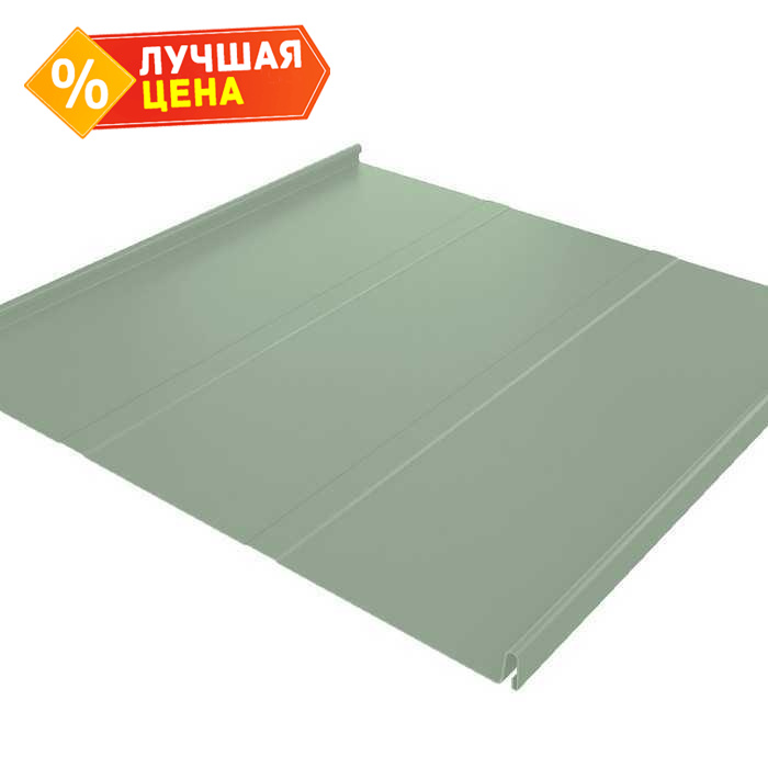 Фальцевая кровля Фальц двойной стоячий Grand Line 0,45 Полиэстер RAL 6019 Бело-Зеленый