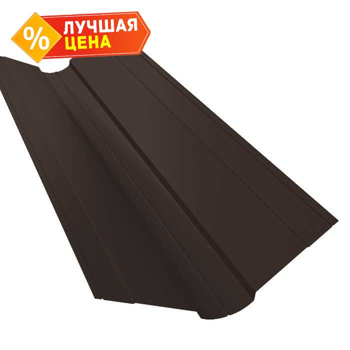 Планка ендовы верхней фигурной 100x100 0,5 GreenCoat Pural BT RR 32 (8019)