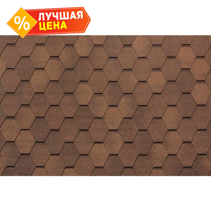 Гибкая черепица Тегола Comfort Вест Светло-коричневый