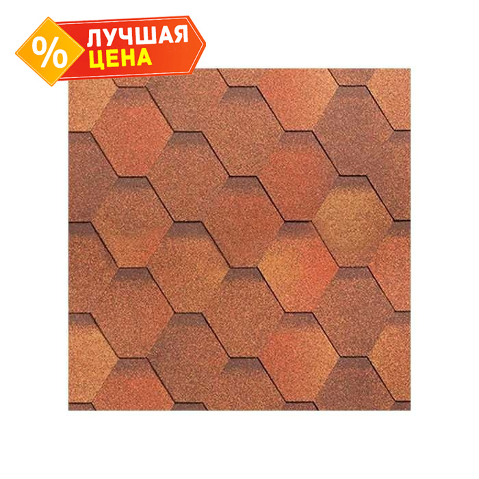 Гибкая черепица Технониколь Шинглас Кадриль Яшма