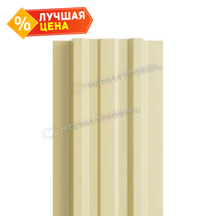 Штакетник Металл Профиль LАNE-T 0,45 Полиэстер RAL1014 Слоновая кость