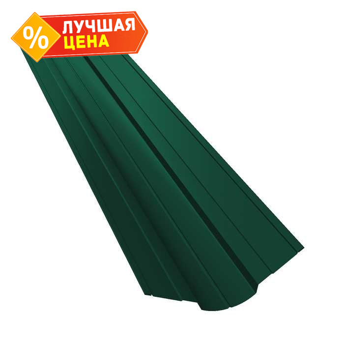 Планка ендовы верхней фигурной 70x70 0,45 PE-Double RAL 6005 зеленый мох