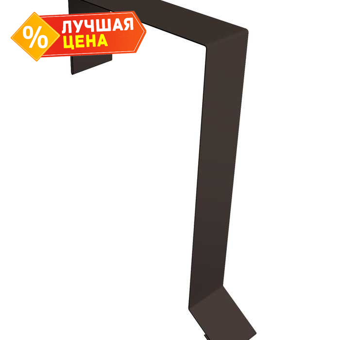 Планка торцевая фальц Grand Line 60х97 0,5 Quarzit с пленкой RR 32 темно-коричневый
