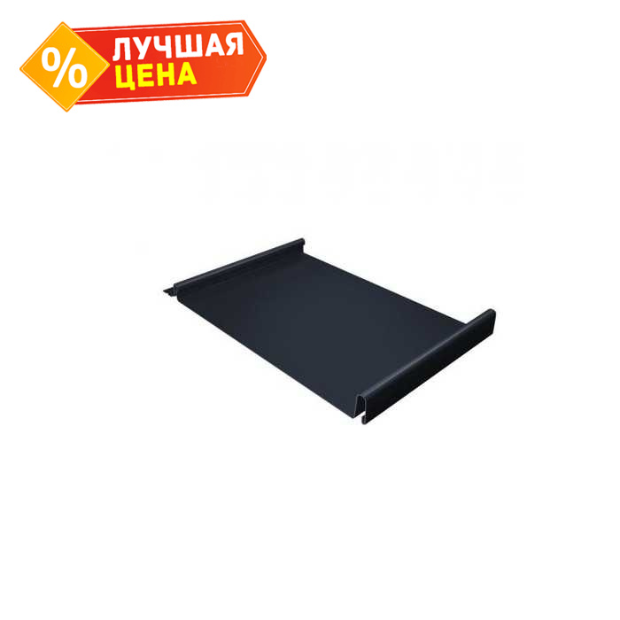 Фальцевая кровля Кликфальц Grand Line 0,6 GreenCoat Pural BT, matt RR 23 Мокрый Асфальт