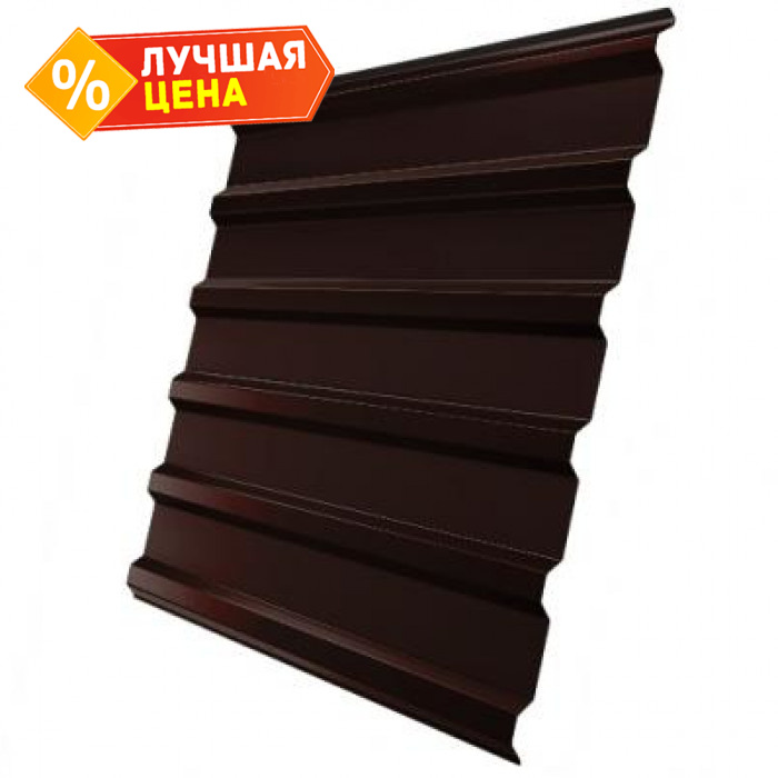 Профлист Grand Line C20R 0.5 GreenCoat Pural BT, matt RR 887 Шоколадно-коричневый