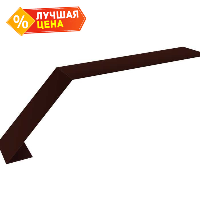 Планка капельник 100х60 0,5 Atlas с пленкой RAL 8017 шоколад