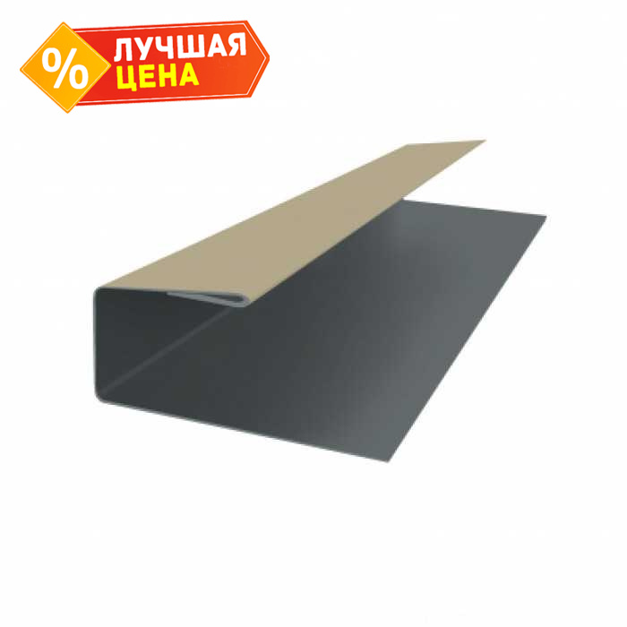 J-Профиль 18мм 0,5 Velur RAL 1015 светлая слоновая кость