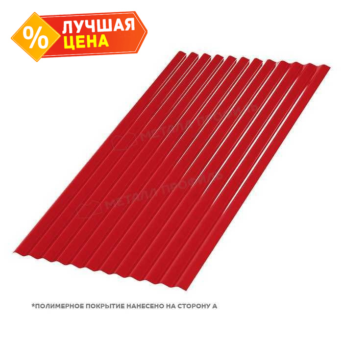 Профлист Металл Профиль МП18 0.5 NormanMP RAL 3020 Красный насыщенный B