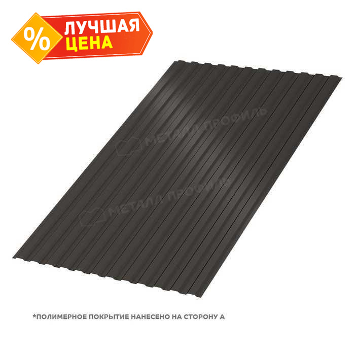 Профлист Металл Профиль МП10 0.45 VikingMP® RR 32 Темно-коричневый B