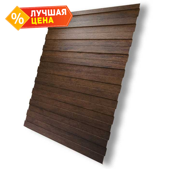 Профлист Grand Line C8А 0.45 Print Elite с пленкой Antique wood
