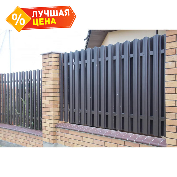 Штакетник Прямоугольный Grand Line 0,4 Полиэстер - double RAL7024 Мокрый Асфальт