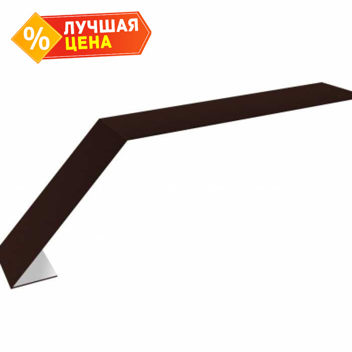 Планка капельник 100х60 0,5 Rooftop Matte RAL 8017 шоколад