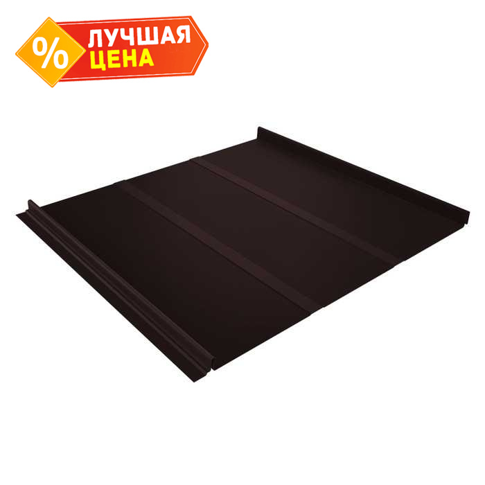 Фальцевая кровля Кликфальц Line Grand Line 0,5 Quarzit lite RAL 8017 Шоколад